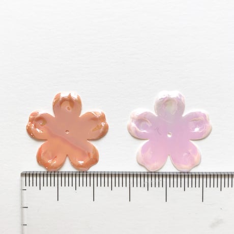 フラワースパンコール　Φ23mm（FSCA245  オーロラオレンジ）【4枚】