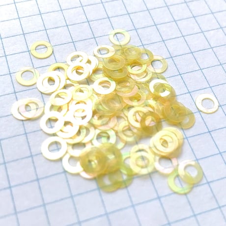 スパンコール リング　5mm（FSCA359 イエロー ）【0.5g】