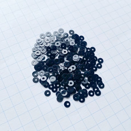 スパンコール ゼラチン製　3mm（FSCA374 ブラック）【0.5g】