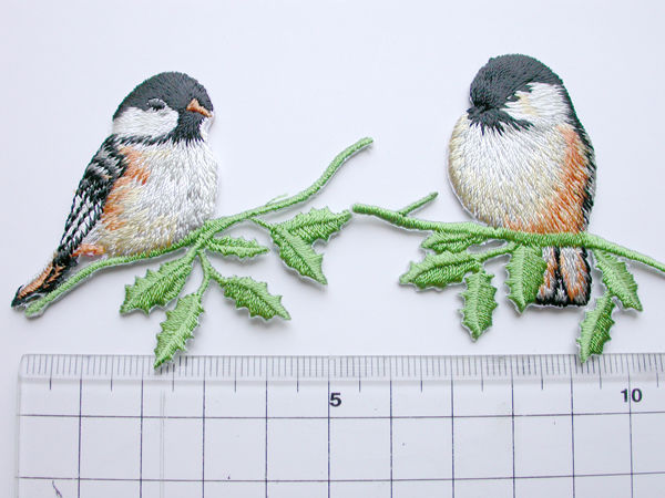 珍品 ベスト ワッペン 3点セット ポンチョ オレンジの鳥・正面（ワッペン）【2枚セット】 | idola