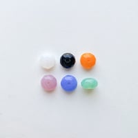 ボタンカットロンデルビーズ（FJ66 マット、オパールカラー) 【単色・2個セット】