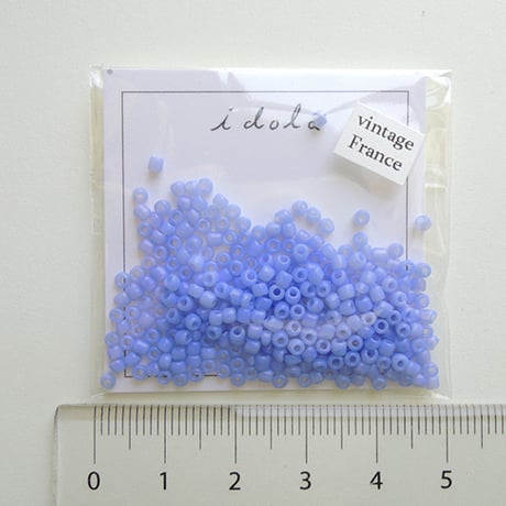 シードビーズ　（JFF127　ブルー　size外径:約2.2mm)    【4g】