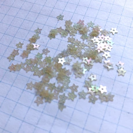 スパンコール ゼラチン製 星形　3mm（FSC348 オパールグレー）【0.2g】