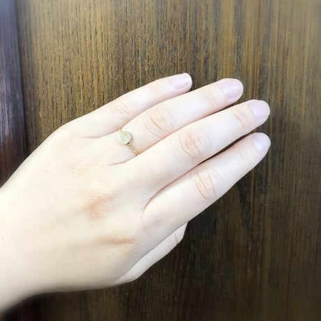 貼り付けリングパーツ・平皿（Φ4mm　ゴールド)  【2個セット】
