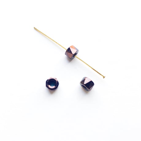 カット入りチューブビーズ（FJ110 メタルカラー)【単色・2個セット】