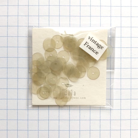 スパンコール ゼラチン製 ラウンド 6mm（FSCA162  オーロラクリアグレー）【0.5g】