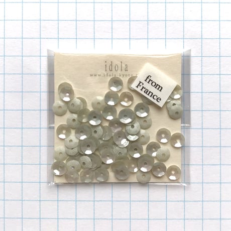 スパンコール 亀甲 4mm (FFS293 グレー)【0.4g】