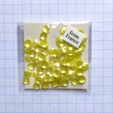スパンコール 亀甲 4mm（FFS301　イエロー）【0.4g】