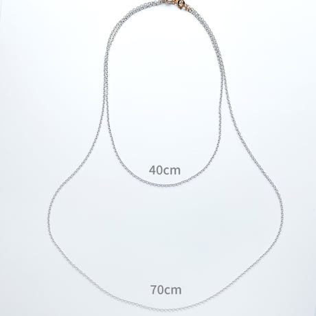 カラーアズキチェーンネックレス（ホワイト）【70cm】