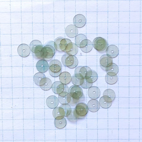 スパンコール ゼラチン製 ラウンド 6mm（FSCA127  クリアライトグレー）【0.5g】