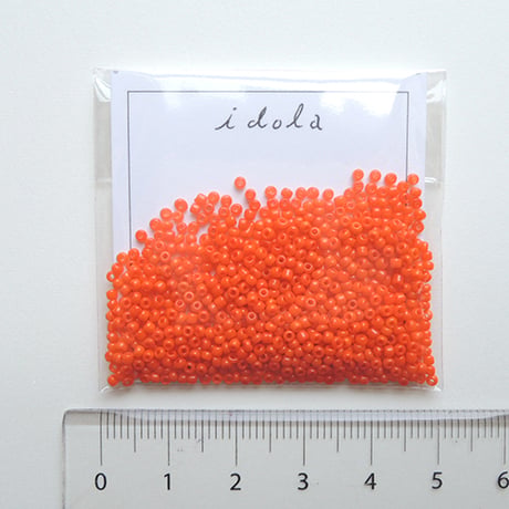 シードビーズ　（JFF034　オレンジ　size外径:約1.8mm)    【4g】