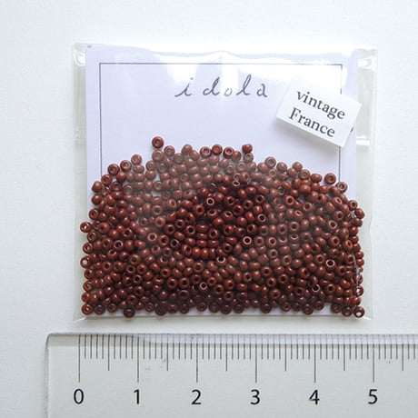 シードビーズ　（JFF041　ブラウン　size外径:約2.0mm)    【4g】