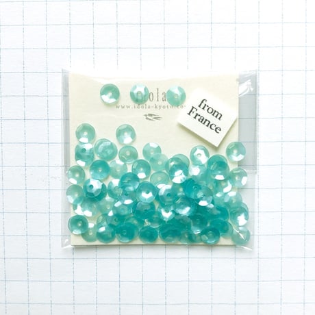 スパンコール 亀甲 4mm（FFS297 アクアブルー）【0.4g】