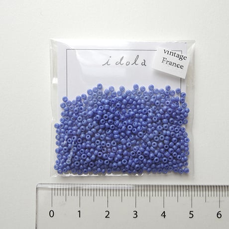 シードビーズ　（JFF022　ブルー　size外径:約1.8mm　丸小)    【4g】