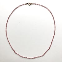 カラーアズキチェーンネックレス（ピーチ）【40cm】