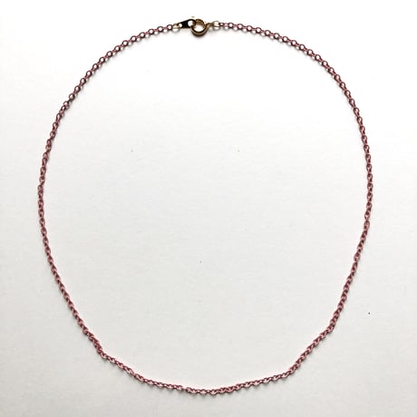 カラーアズキチェーンネックレス（ピーチ）【40cm】