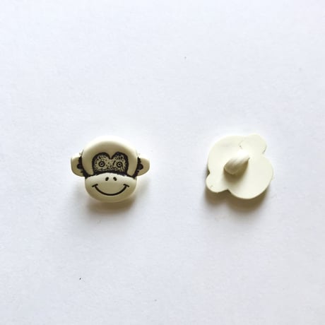 さるボタン (JB734092 　ホワイト)