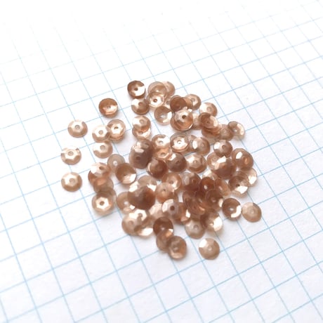 スパンコール 亀甲 4mm (FFS298ライトブラウン)【0.4g】