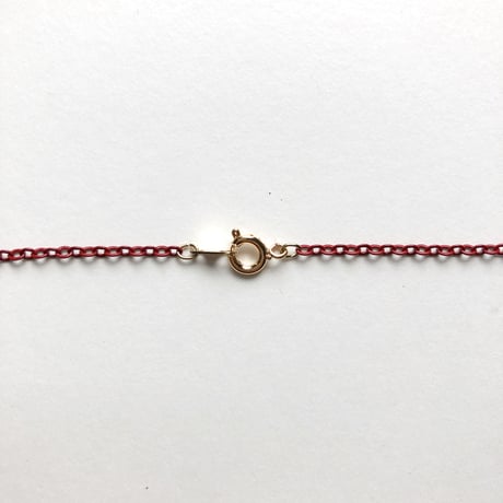 カラーアズキチェーンネックレス（レッド）【40cm】