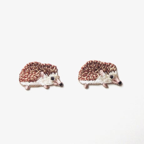 ハリネズミ（ワッペン）【2枚セット】