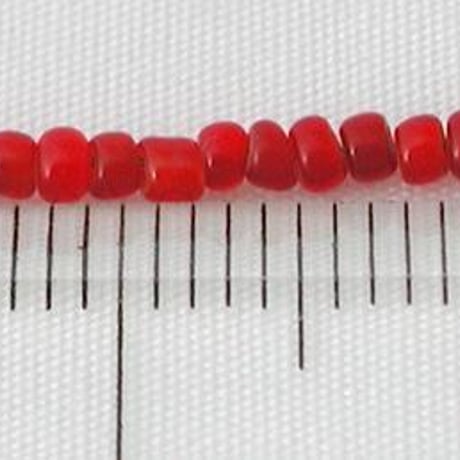 シードビーズ　（JFF319　レッド・ホワイトハート　size外径:約2.0mm　丸小)    【4g】