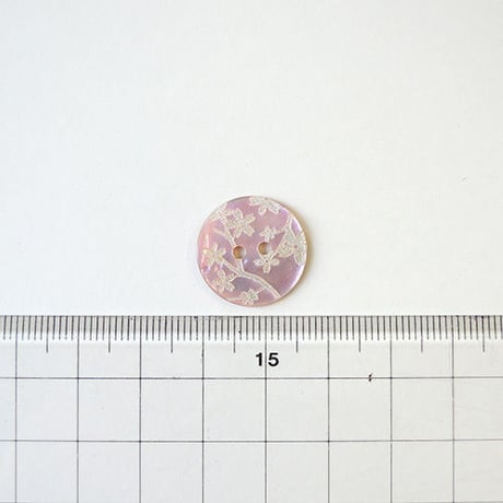 花柄シェルボタン18mm（JB109197 ベビーピンク）