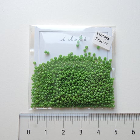 シードビーズ　（JFF015　グリーン　size外径:約1.5mm)    【4g】