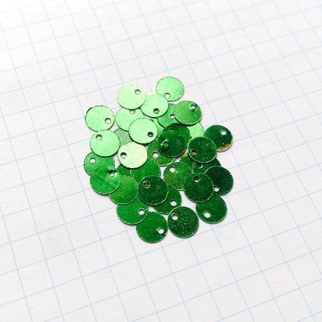 スパンコール　メタル製　5mm（coha281 グリーン）【0.8g】