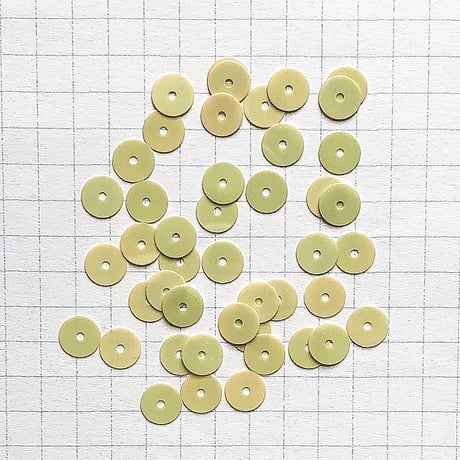 スパンコール ラウンド 6mm（FSCA309 オーロラクリームグリーン）【0.5g】