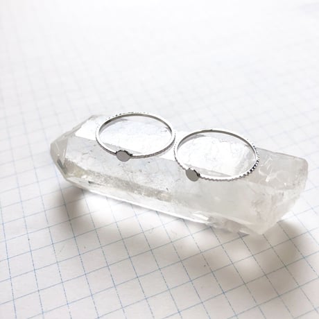 貼り付けリングパーツ・平皿（Φ3mm　シルバー)  【2個セット】