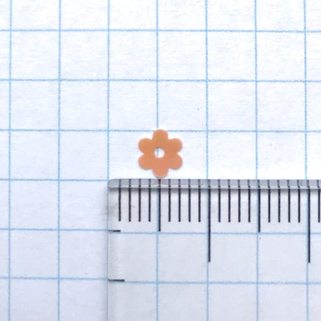 スパンコール お花型　5mm（coha071 オレンジ）【0.4g】
