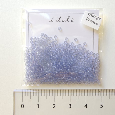 シードビーズ　（JFF024　ブルー size外径:約1.9mm　丸小)    【4g】