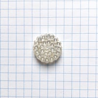クリアドットガラスボタン　二つ穴 ・M（Φ17mm×3mm　クリア）