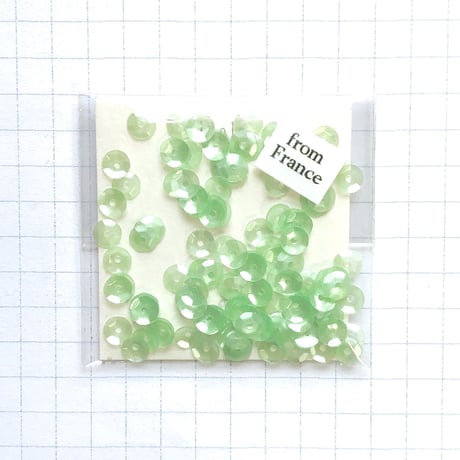 スパンコール 亀甲 4mm（FFS299　ライトグリーン）【0.4g】