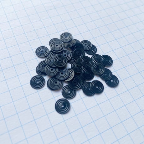 スパンコール ゼラチン製　6mm（coha276 ブラック）【0.4g】