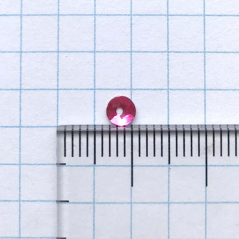 スパンコール ゼラチン製 亀甲型 4mm（coha501 メタリックピンク
