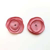 サテンフラワー（サーモンピンク）2枚セット