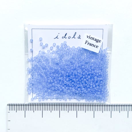 シードビーズ　（JFK038　ブルー　size外径:約1.8mm)    【4g】