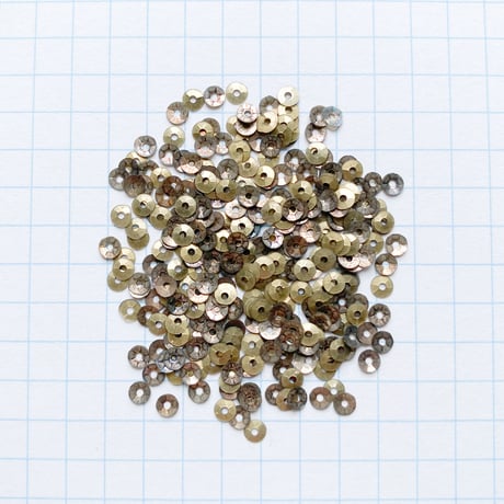 スパンコール ゼラチン製　3.0mm（FSCA389 アンティークゴールド）【0.4g】
