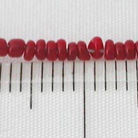 シードビーズ　（JFF174　レッド　size外径:約2.1mm　丸小)    【4g】