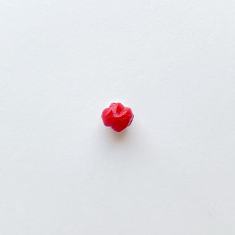 ヴィンテージフランス　デザインビーズ（レッド）【2個セット】