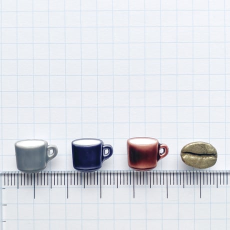 アソートボタンセット（コーヒー豆とコーヒーカップ）