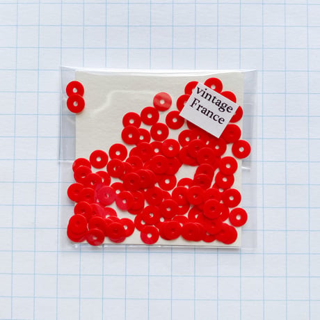 スパンコール　3.5mm（FSCA324 レッド）【0.4g】