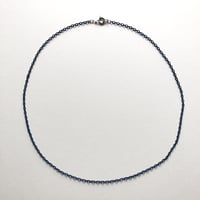 カラーアズキチェーンネックレス（ブルーベリー）【40cm】