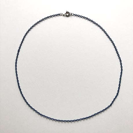 カラーアズキチェーンネックレス（ブルーベリー）【40cm】