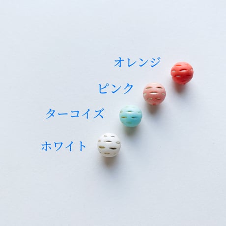 シルバーラインビーズ 8mm　 (FJ315)　【単色・6個セット】