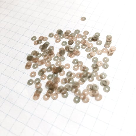 スパンコール ラウンド 3mm（FSCA346　ベージュ×グリーンMix　）【0.3g】
