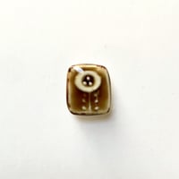 ののむらみなみ　陶器ボタン（しかくの花　飴）