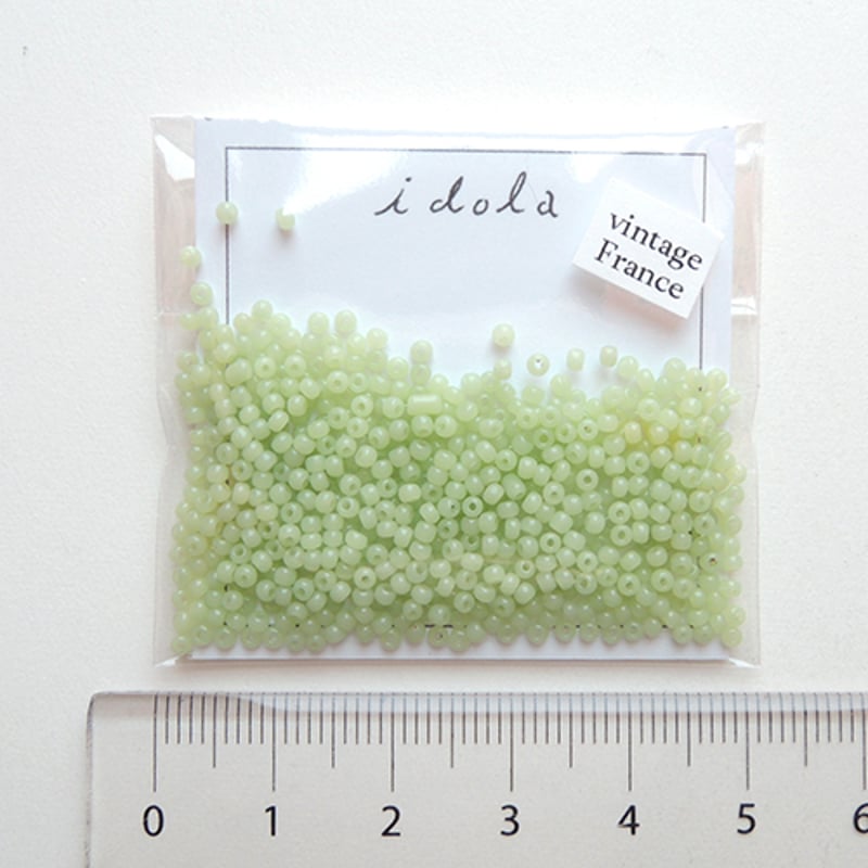 シードビーズ （JFF116 グリーン size外径:約1.8mm 丸小) 【4g】 |