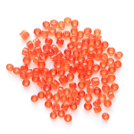 シードビーズ　（JFK020　オレンジ　size外径:約3.3mm)    【4g】